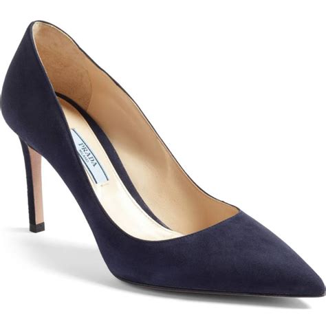 prada pointy toe pump suede